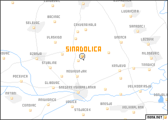 map of Sinađolica