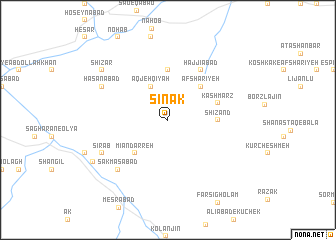 map of Sīnak