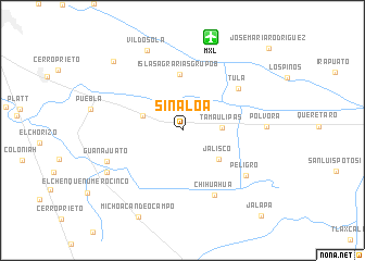 map of Sinaloa