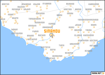 map of Sinamou