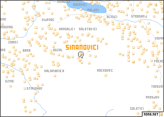 map of Sinanovići