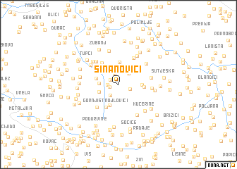 map of Sinanovići