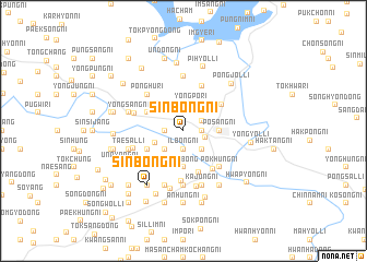 map of Sinbong-ni