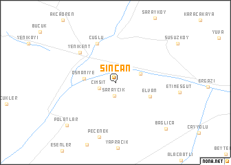 map of Sincan