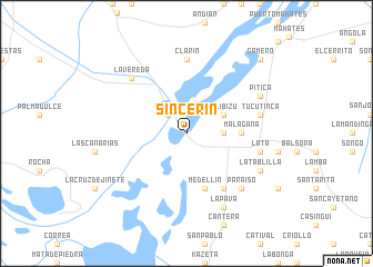 map of Sincerín