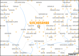 map of Sinchã Samba