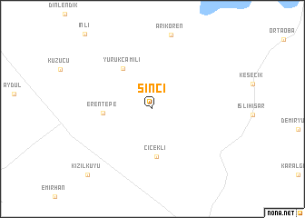 map of Sinci