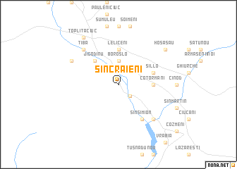 map of Sîncrăieni