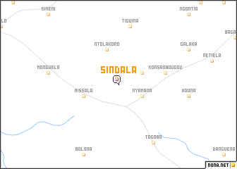 map of Sindala