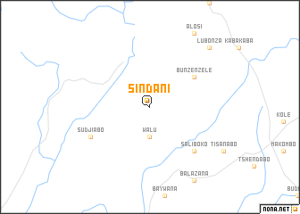 map of Sindani
