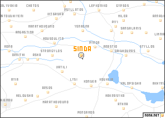 map of Sinda