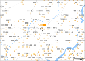 map of Sinde