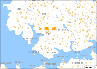 map of Sindŏng-ni