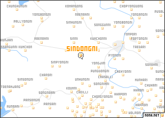 map of Sindŏng-ni
