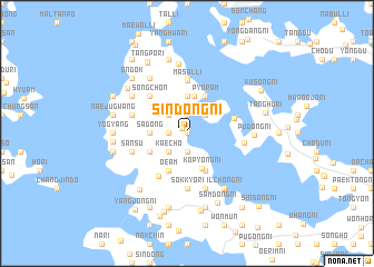 map of Sindŏng-ni