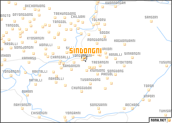 map of Sindŏng-ni