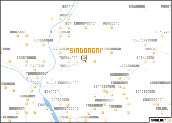 map of Sindŏng-ni