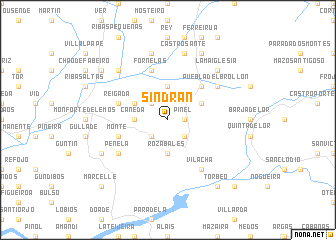 map of Sindrán