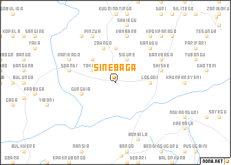 map of Sinebaga