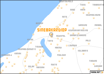 map of Sine Bakar Diop