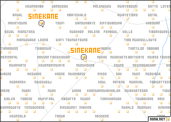 map of Siné Kane