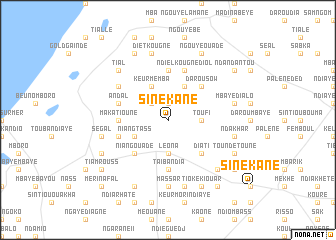 map of Siné Kane