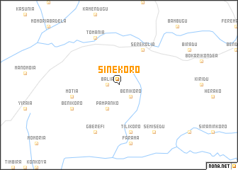 map of Sinekoro