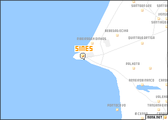 map of Sines