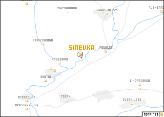 map of Sinevka