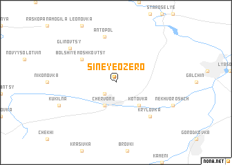 map of Sineye Ozero