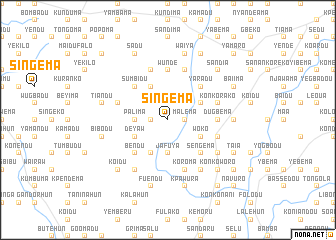 map of Singema