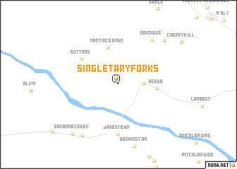 map of Singletary Forks