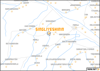 map of Sīnglī-ye Shīrīn