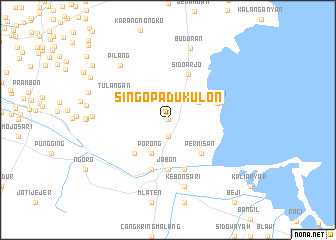 map of Singopadu-kulon