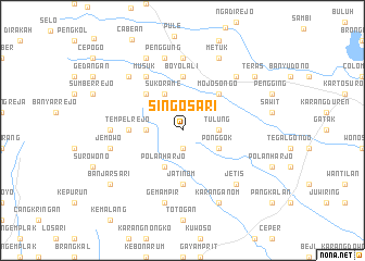 map of Singosari