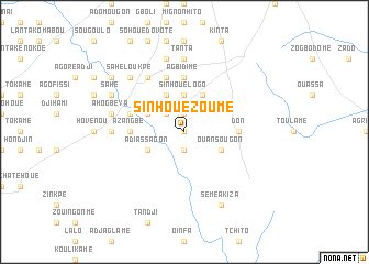 map of Sinhoué-Zoumé