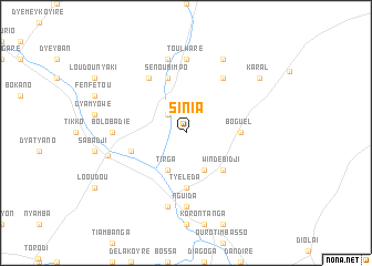 map of Sinia