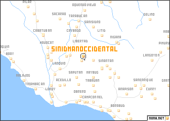 map of Sinidman Occidental