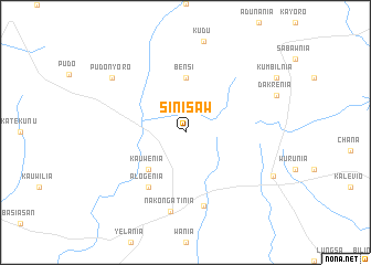 map of Sinisaw