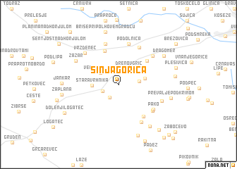 map of Sinja Gorica