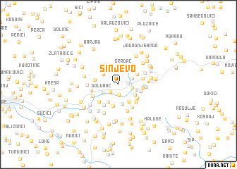 map of Sinjevo