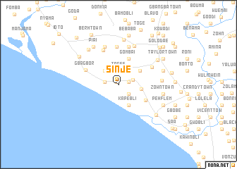map of Sinje