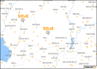 map of Sinje