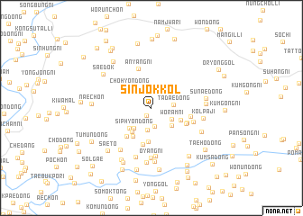 map of Sinjŏk-kol