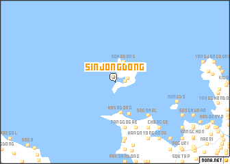 map of Sinjŏng-dong