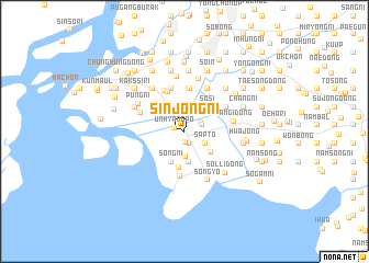 map of Sinjŏng-ni