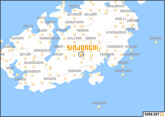 map of Sinjŏng-ni