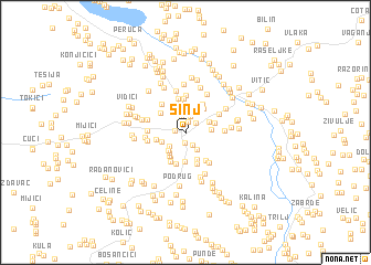 map of Sinj