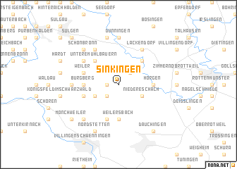 map of Sinkingen