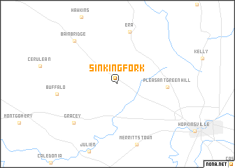 map of Sinking Fork